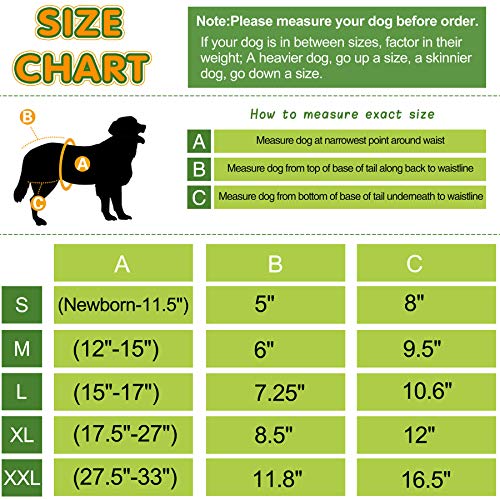 image for Wegreeco Washable Reusable Premium Dog Diapers, Extra Large, Natural C