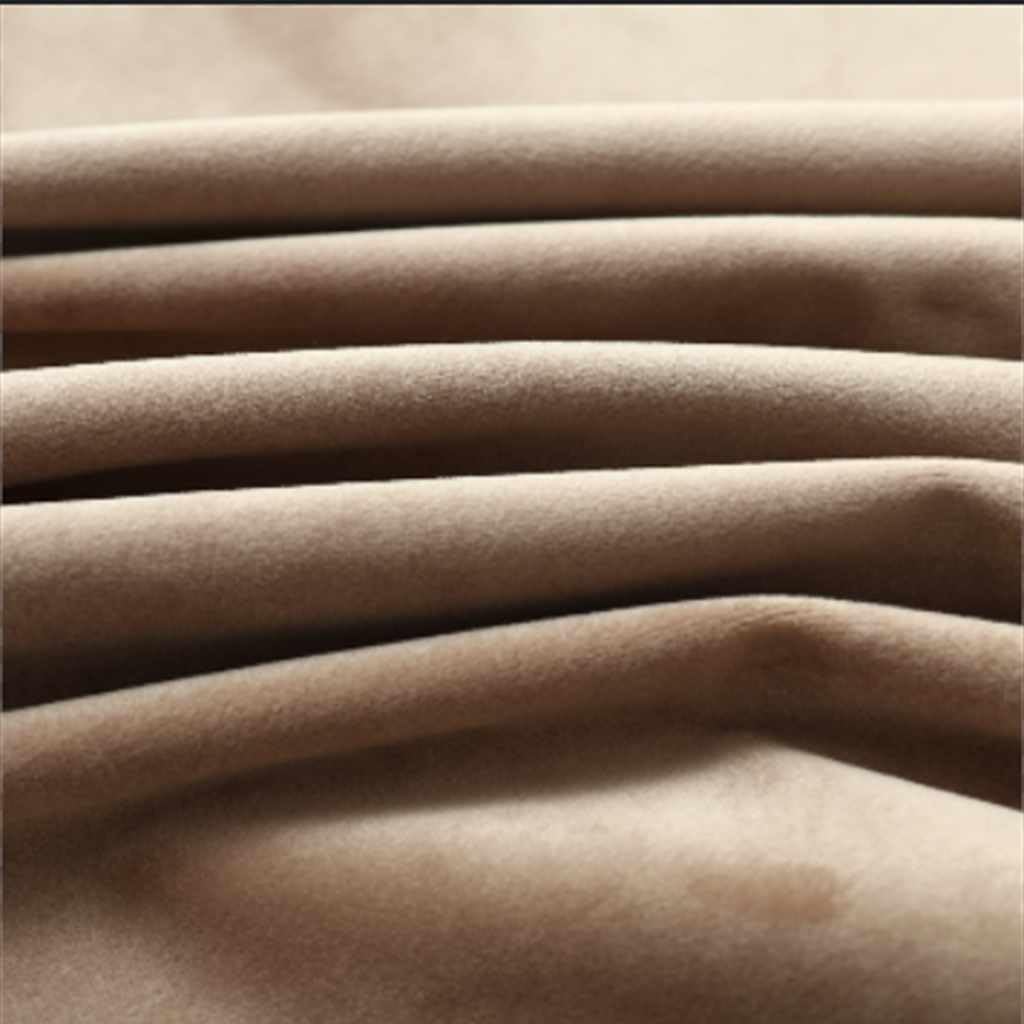 Cortinas opacas con ojales, 2 unidades, terciopelo beige, 140 x 175 cm, opacas y térmicas, ideales como protección visual para salón, dormitorio, habitación infantil, balcón