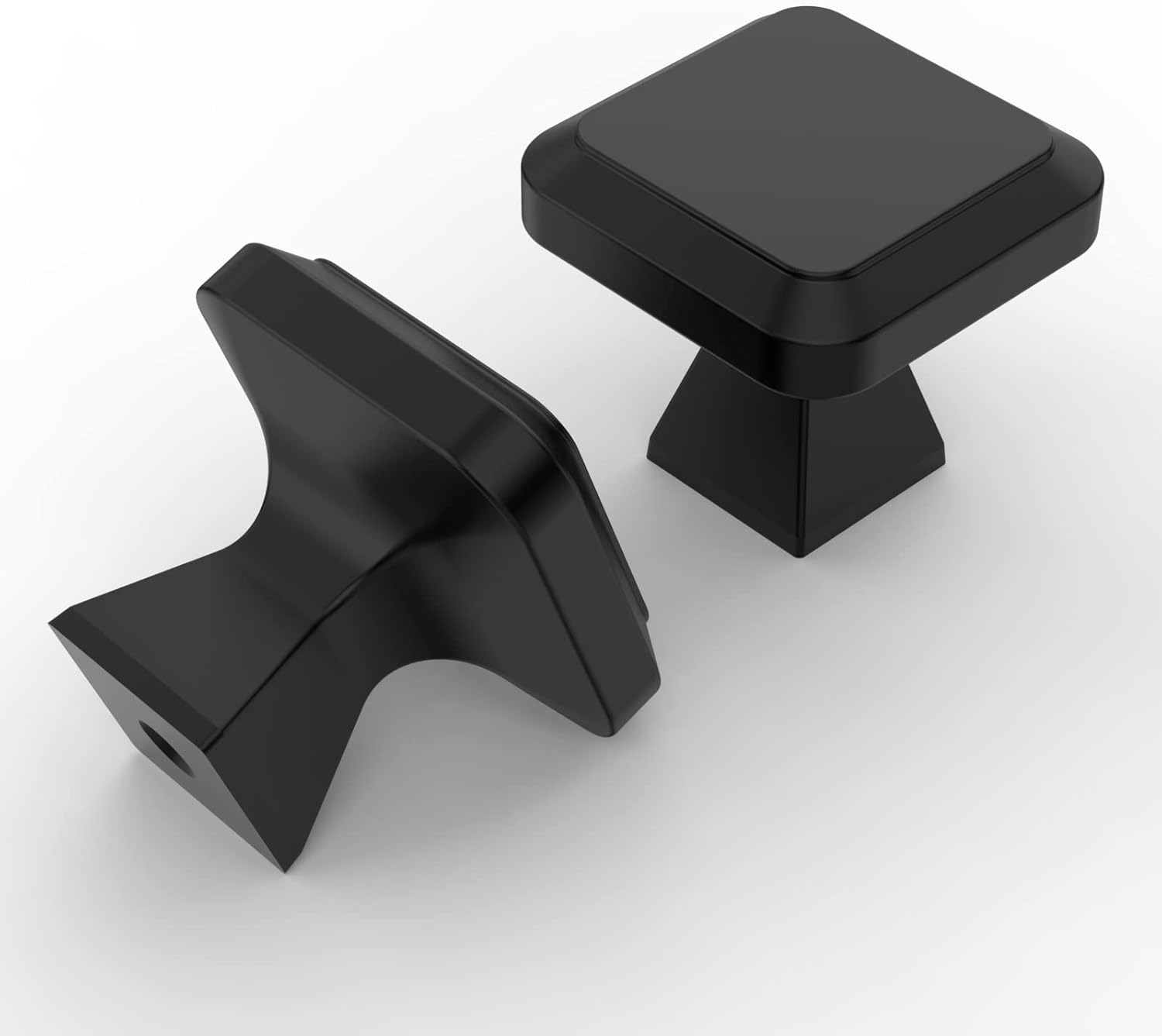 Asidrama 10 Pack 11/4 inch Matte Black Kitchen Knobs Dresser