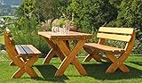 Design Holzgarnitur Holz Sitzgruppe Rainbach edel und stabil - 2
