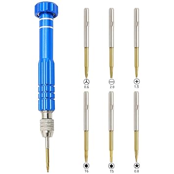 T5 T6 Torx Screwdriver 5 in 1 Precision Screwdriver Set Pentalobe Screwdriver for iPhone,iPad,Laptop,MacBook Air,Samsung,Smart Phone Repair Tools