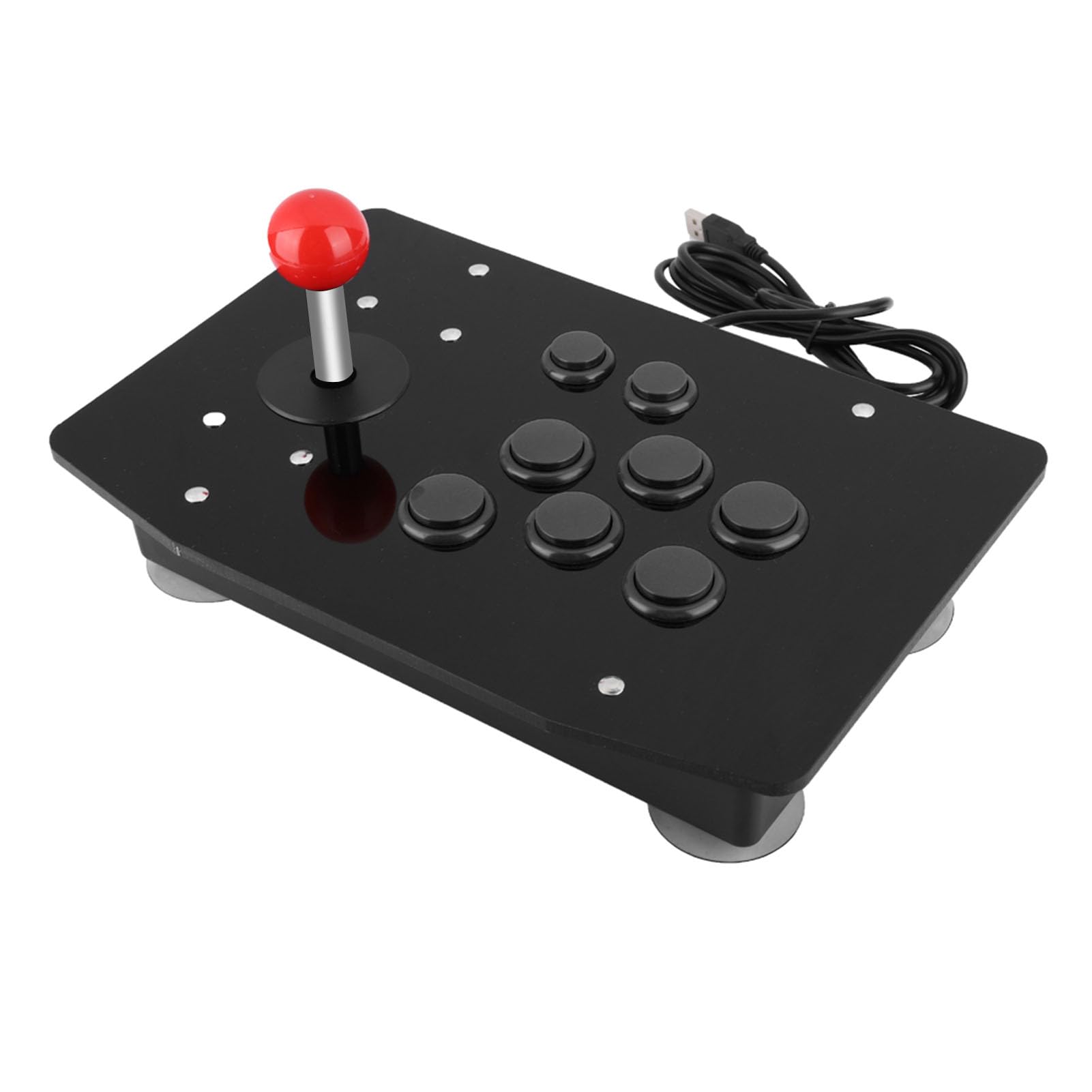 Blaihild Joystick per Giochi Rocker, Guscio in Cristallo Acrilico di Alta qualità con Pulsanti Tipo Scheda 3D e Ventosa Fissa con Foro da 50 Mm, per Console