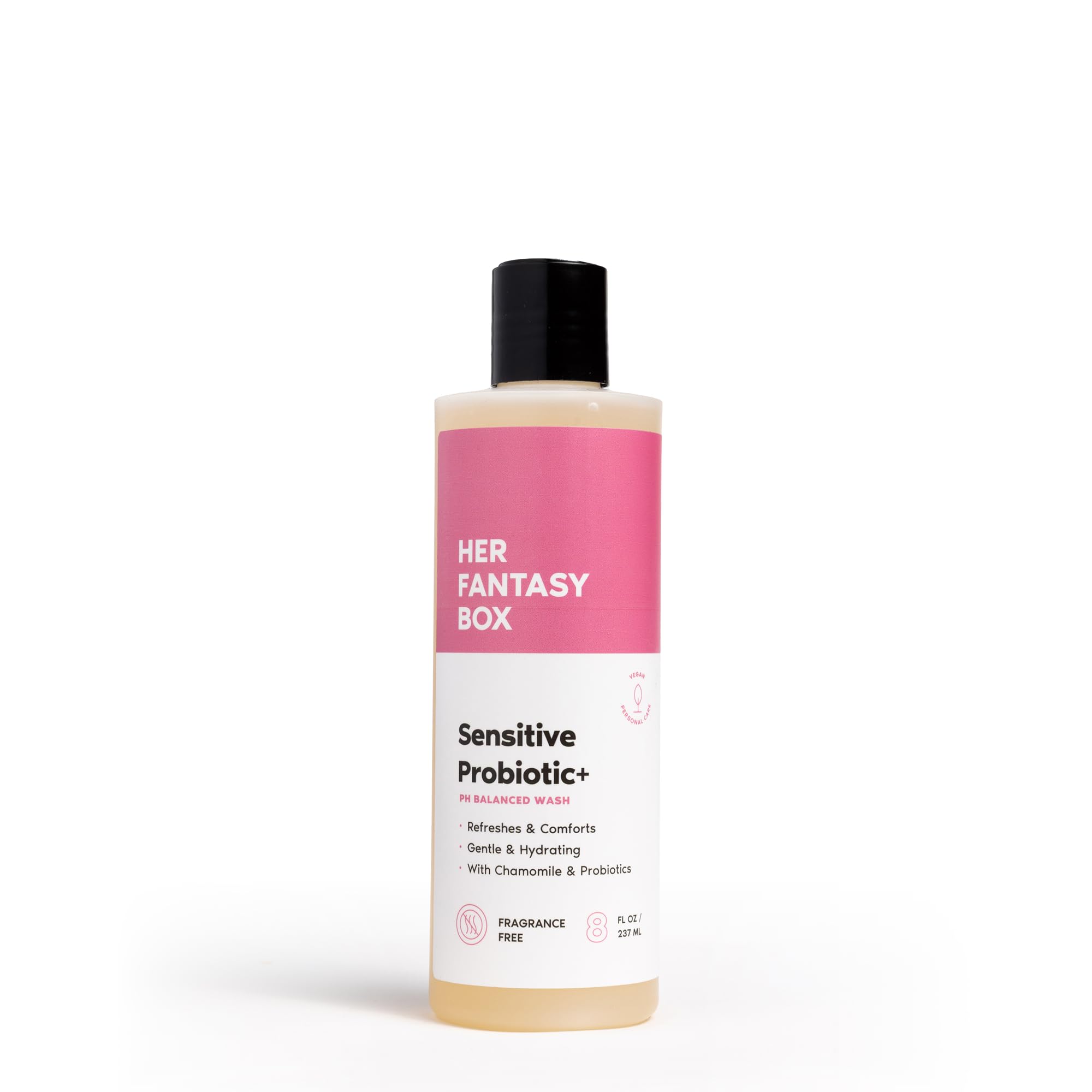 Her Fantasy Box | Sensitive Probiotic+ Gentle Cleanser – Fragrance-Free, pH Balanced Body Wash with Chamomile & Probiotic Lysates, Vegan & Cruelty