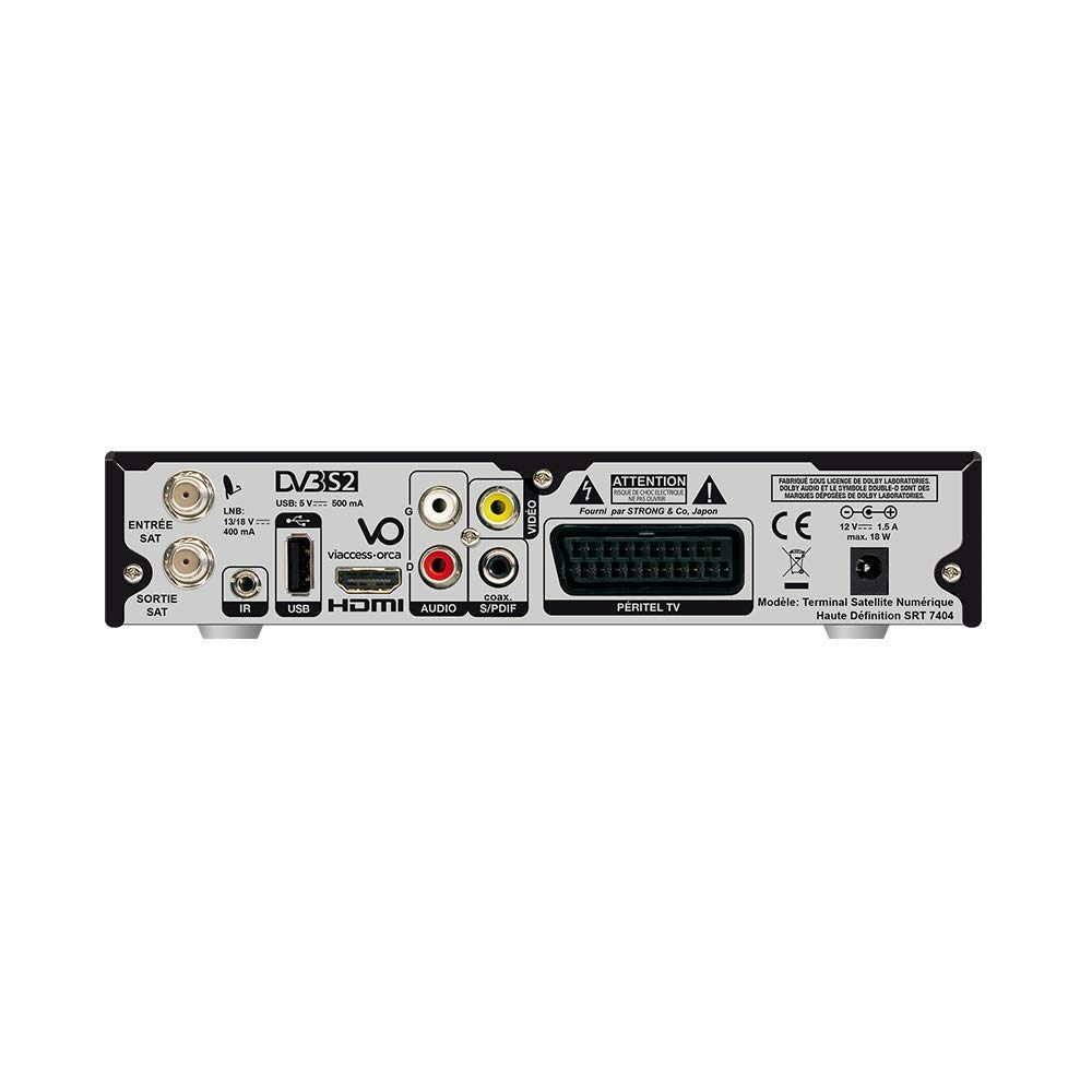 Strong SRT 7404 Satélite Negro tV set-top boxes - Reproductor/sintonizador (Satélite, Digital, MPEG4, 18 W)