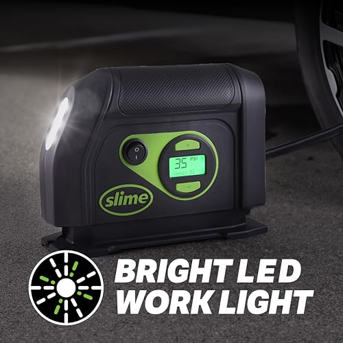 Slime 40051 Tire Inflator, Portable Car Air Compressor, Inflate Right Automatic Shut Off thumb #4