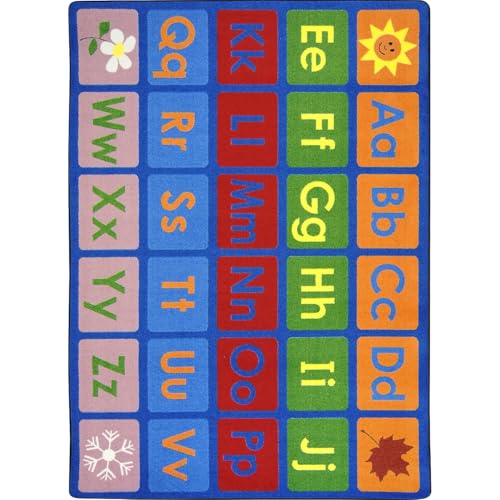 Joy Carpets Any Day Alphabet Area Rug in Color Multi, 7'8