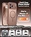 GolbinBox Magnetic for iPhone 17 Pro Max Case with Privacy Screen Protector, Compatible with MagSafe,[Full Camera Protection] Military Grade Matte Translucent iPhone 17 ProMax Phone Cover,Brown