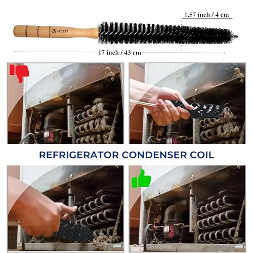 Image of Dryer Lint Brush Vent Trap Cleaner, Refrigerator Condenser Coil Brush & Crevice Gap Cleaning Brush (2PCS) for Household Use - Grout Scrub Brush, House Cleaning Supplies, Home Essentials