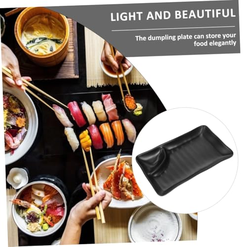 Plato de melamina para sushi KALLORY negro miniatura 6