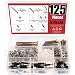 Hilitchi 125 Pcs 3 in 1 Cam Fitting with Dowel and Pre-Inserted Nut with Zinc Plated Hex Drive Socket Cap Furniture Barrel Nuts Crib Screws Assortment Kit Furniture Connecting Hardware Connectors