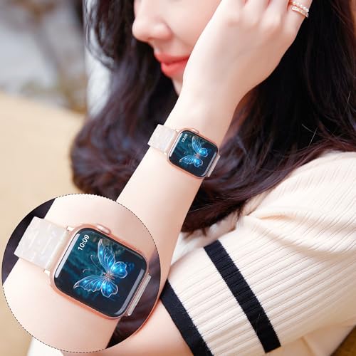 Image of iiteeology Compatible with Apple Watch Band 42mm 41mm 40mm 46mm 45mm 44mm, Light Resin with Stainless Steel Replacement Wristband for iWatch Ultra 3 /Ultra 2 49mm Series 11-1 SE 3
