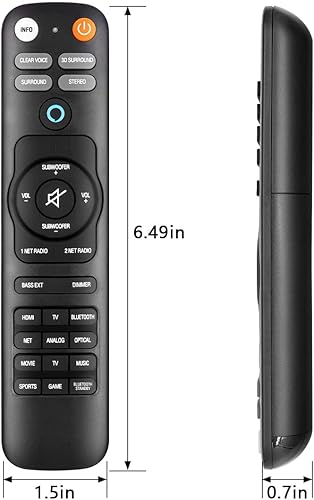 Miniatura 3 de FSR78 ZV28960 VAF76400 VAF7640 Reemplazo de control remoto universal para barra de sonido Yamaha ATS-1060 ATS-1070 ATS-1080 ATS-2070 ATS-B200