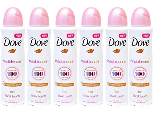 Dove Invisible Care, Floral Touch Antiperspirant Deodorant Spray, 150ML (Pack of 6)