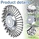 2 Pcs Profi Unkrautbürste für Freischneider, wildkrautbürste für motorsense, Drahtbürste Freischneider, Freischneider Zubehör, Effektive Unkraut und Moos(8 Zoll+6 Zoll)