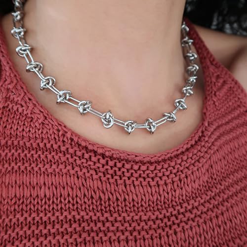 Gold Necklace for Women 14K Gold Plated Chunky Gold Chain Necklaces Personalized Stainless Steel Gold Chain Chunky Necklaces for Women Trendy ﻿4