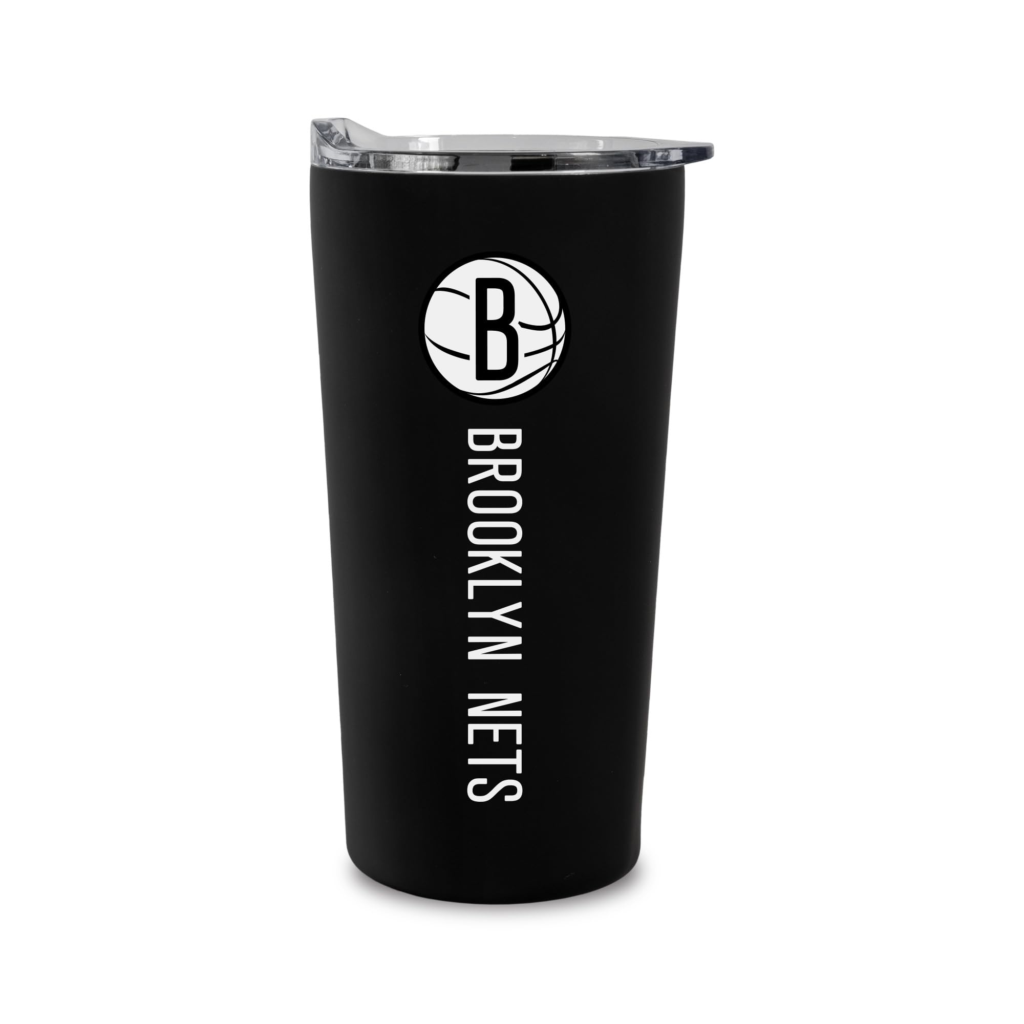 Rico Industries NBA Basketball Brooklyn Nets 18oz Soft Touch, Easy Grip Tumbler