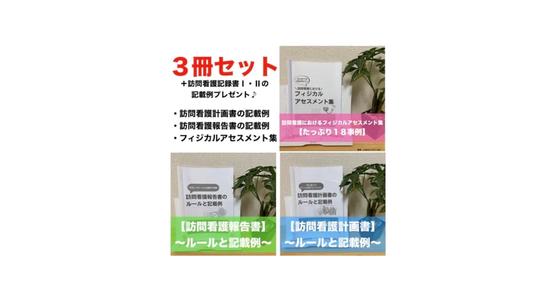 【３冊セット】訪問看護報告書・計画書のルールと記載例＋フィジカルアセスメント集 Amazon | 3冊セット訪問看護報告書計画書のルールと記載例＋