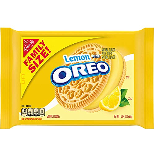 Nabisco Golden Oreo Sandwich Cookies, Lemon CrÃ¨me, 20 Ounce (Pack of 12)