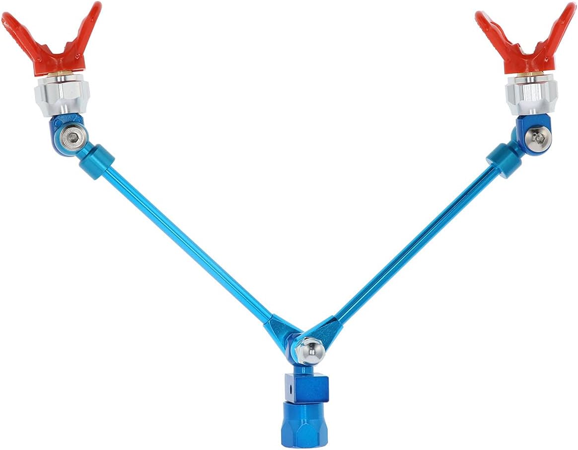 Garosa Paint Spray Double Nozzle Pole, Hard Alloy Extension Replacement with 2 Accurate Nozzles for Titan Holder