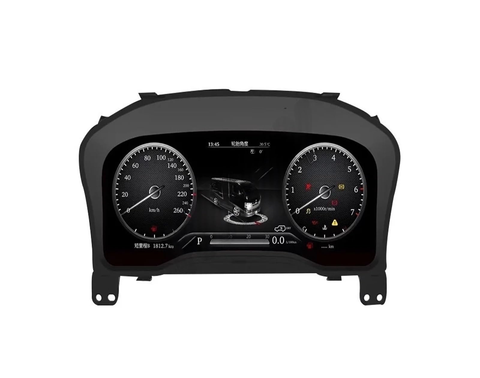 Panel de instrumentos digitales for coche, velocímetros LCD, reproductor de tablero Compatible con Toyota Hiace 2019-2021