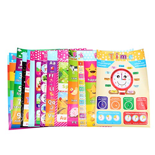 HEALLILY 14 Peças de Cartazes Educacionais de Pré-Escola para Aprender Cartazes para Crianças Do Jar