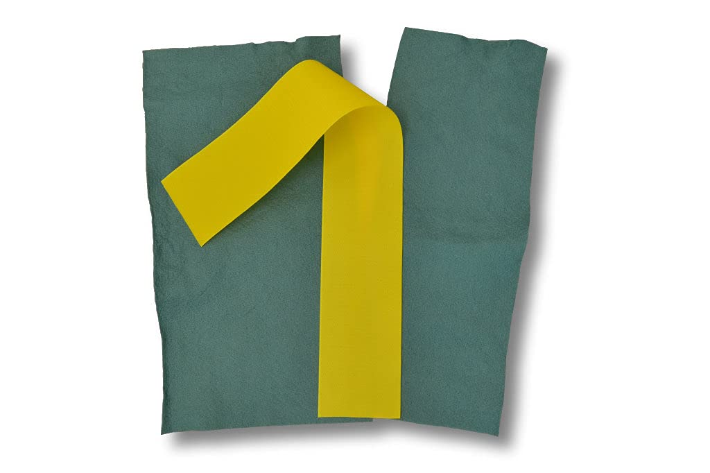1 rotolo di nastro in AGRIplus per fazzoletti di paglia/fieno o altri teli di copertura, colore giallo (nastro di con gancio su un lato, larghezza 100 mm, lunghezza 25 m)