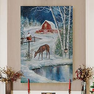 Renditions Gallery Abstract Christmas Decorations for Wall Holiday Skating Christmas Deer Canvas Art Wall Paintings for Bedroom Dining Living Room Office Home Kitchen Wall Decor - 12"X18" LT18 Renditions Gallery Abstract Christmas Decorations for Wall Holiday Skating Christmas Deer Canvas Art Wall Paintings for Bedroom Dining Living Room Office Home Kitchen Wall Decor 12X18 LT18