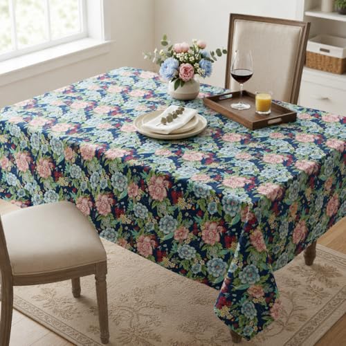 HOMETYGER Cotton Tablecloth 59 x 31 Inch,Rectangular Table Cover for Kitchen Dining Table, Washable...