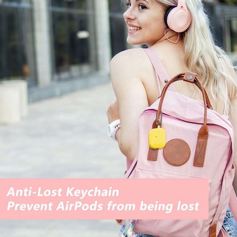 Miniatura 5 de Funda de silicona para AirPods Pro de 2 generación con kit de limpieza, llavero para hombres y mujeres, accesorio protector ideal para AirPods Pro