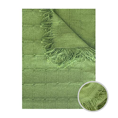 GFD – Colcha Multiusos para Sofas Lisa, Cubre Sofa, Plaid Sofa, Plaid Cama, Jarapas para Sofas, Foulard Sofa, Manta Cubre Sofa, Colcha Sofa (Kiwi, 125 x 180)