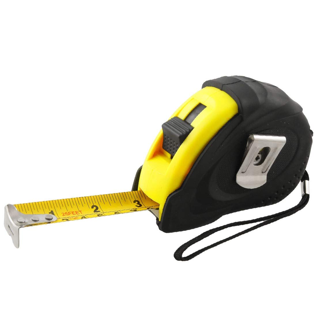 New Lon0167 Black Yellow Featured Case Retractable 7.5M reliable efficacy 25FT Doublel Scale Steel Measuring Tape Ruler(id:d60 cf d6 311)
