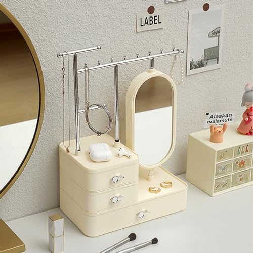 Arbre à bijoux avec miroir Jauhmui pour organiser colliers et boucles - 6