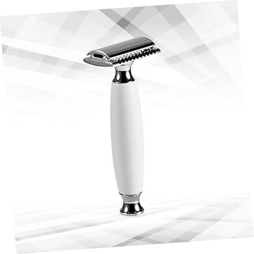 Miniatura 9 de Beaupretty 3 unids clásico vintage doble cara hombres de afeitar forma titular manual maquinilla de afeitar para hombre afeitado