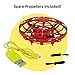 Boley Mini Drone UFO Flying Aircraft Toy, Red - Small Drones Perfect for Indoor, Outdoor Play - Cool Hand Controlled Drone for Kids and Adults - Rechargeable Batteries and Extra Propellers Included