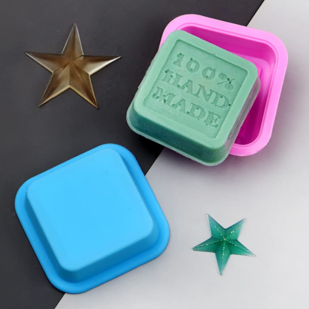 Stampo In Silicone Per Sapone Fai Da Te – 6 Forme Ovali E Rettangolari Con Motivi - 3
