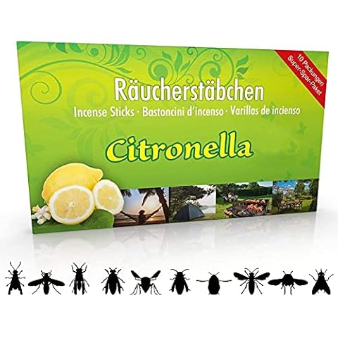 10 paquetes de incienso Citronella tiempo de combustión Cover