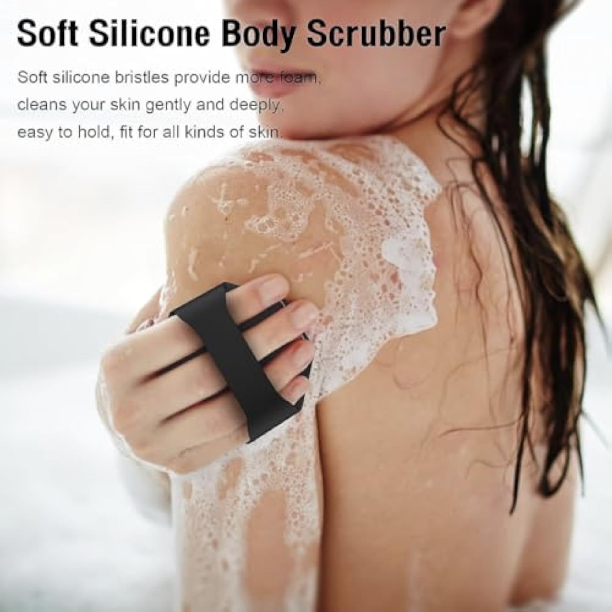 Gentle Silicone Body Scrubber for Sensitive Skin