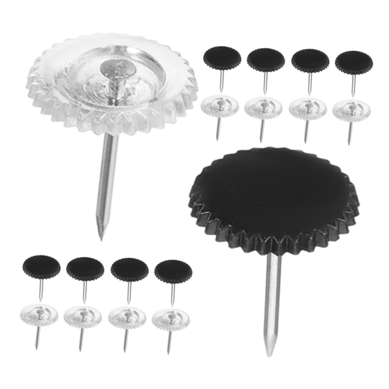 DOITOOL 5 Sätze Transparente Pinnwand Reißnägel Büro Pinnadeln Kork Board Nadeln Dekorative Pushpins Für Fotos Und Notizen Transparent Boxen 200 Stück * 5