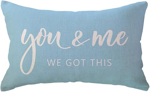 Miniatura 9 de ULOVE LOVE YOURSELF You  Me We Got This - Fundas de almohada lumbar fundas de almohada decorativas de granja de 12 x 20 pulgadas para sofá cama