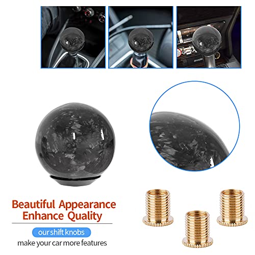 Muge Racing SFN096 Forged Carbon Fiber Shift Knob Real Carbon Fiber Gear Shifter Spherical Type Unique Designed thumb #5