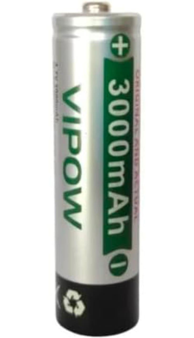 MICROUSB Compatible with VIPOW 18650 3000mAh 3.7V Top Pin Battery(Pack of 1)