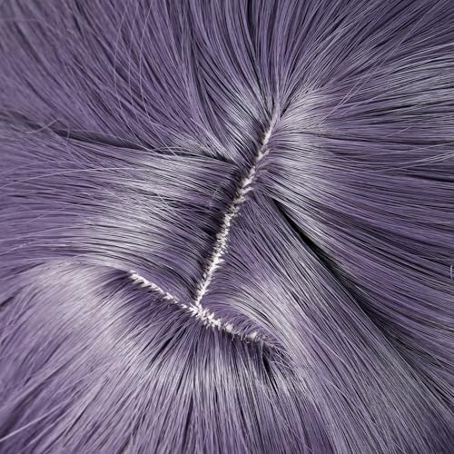 Image of LABEAUTE Kaoruko Waguri Cosplay Wig Dark Purple Elegant Bun Updo Heat Resistant Synthetic Hair Wig with Cap for Women Anime Cosplay Convention Daily Wear