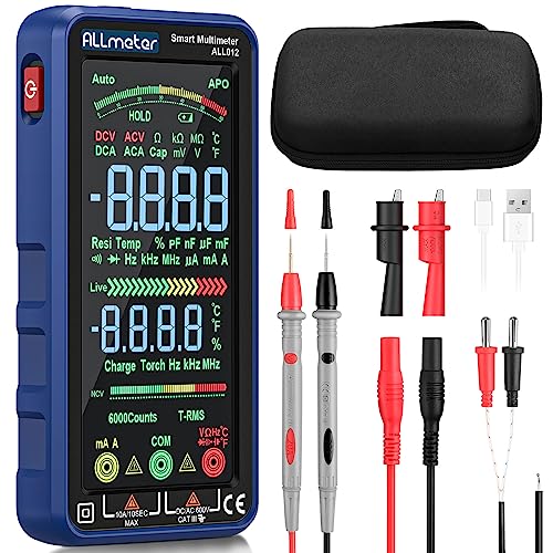 ALLmeter Digital Multimeter 6000 Zählungen Strommessgerät mit Farbbildschirm CAT II 1000V CAT III...