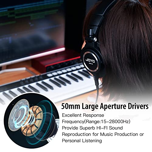 JOYO JW-03 Sistema de Guitarra Inalámbrico 2.4 GHz 4 Canales y Auriculares de Monitor de Estudio JMH-01 con Aislamiento de Ruido y Bajo Profundo miniatura 3