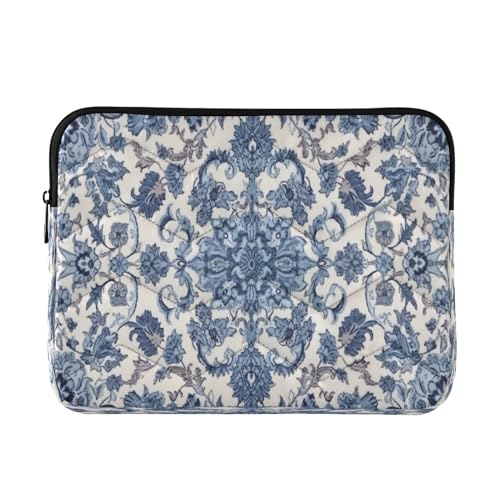 Funda Azul Floral Bohemia para Laptop 13-14 pulgadas miniatura 1