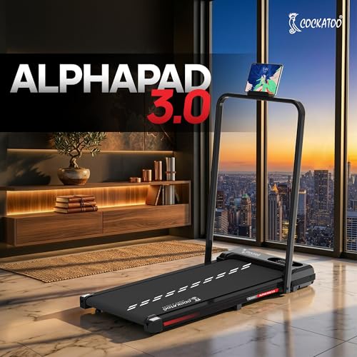 Image of Cockatoo Alphapad 3.0 3HP Peak Walking Pad for Home, Treadmill for Home Foldable with Max User Weight 110 KG, Speed 6 Km /Hr, Grey
