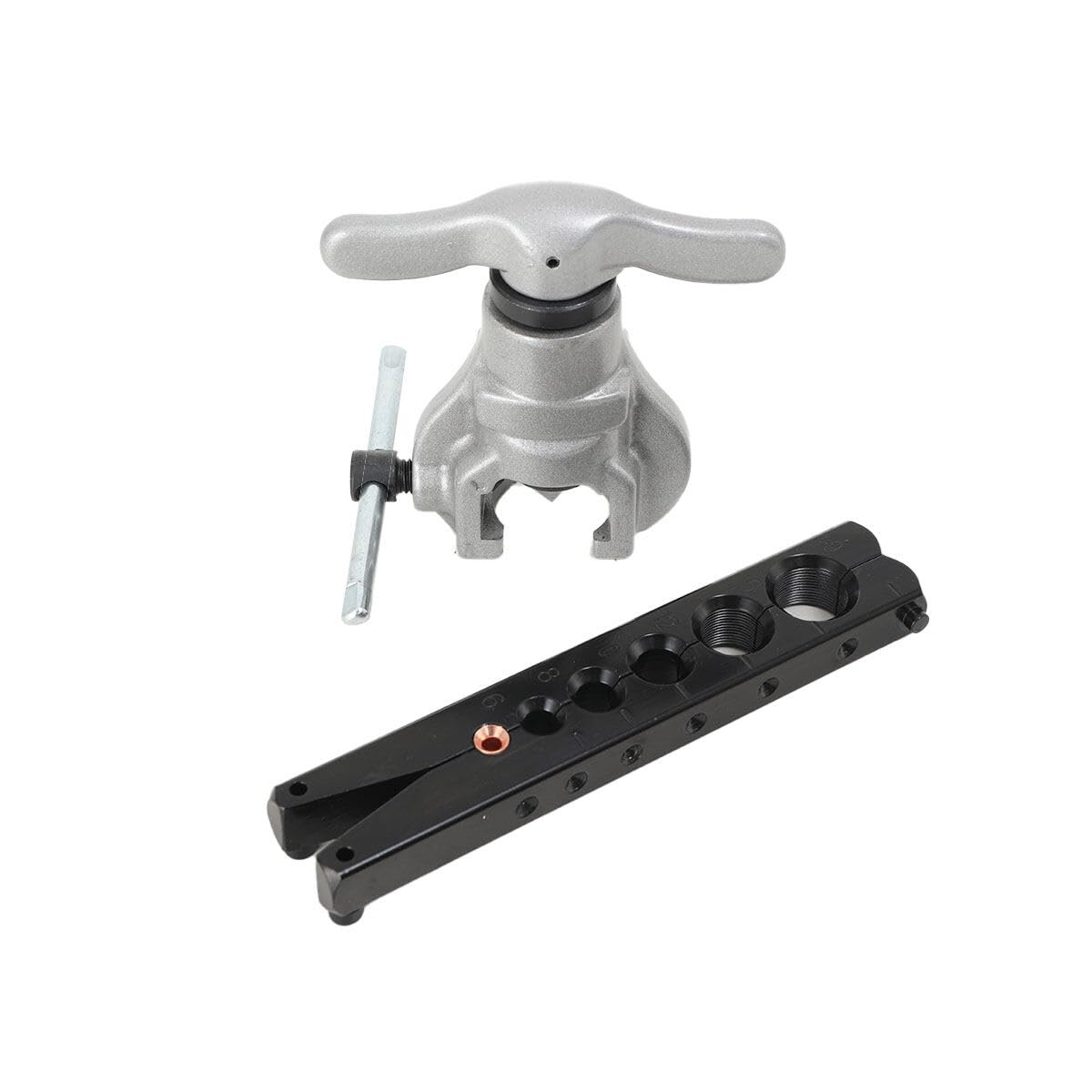 Lfhelper Tubing Flaring Tool Kit Tubing Pipe 6 Dies Pipe Flaring Tool Set ?6/8/10/12/16/19mm, Flaring Bar Flaring Cone, Flaring for Aluminum Soft Copper