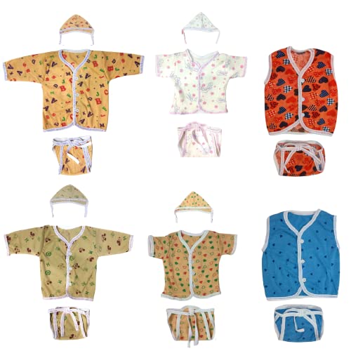 Image of TANGY Adorable Newborn Dress with Built-in Mittens for Extra Warmth and Style Top Set (Pack of 3)