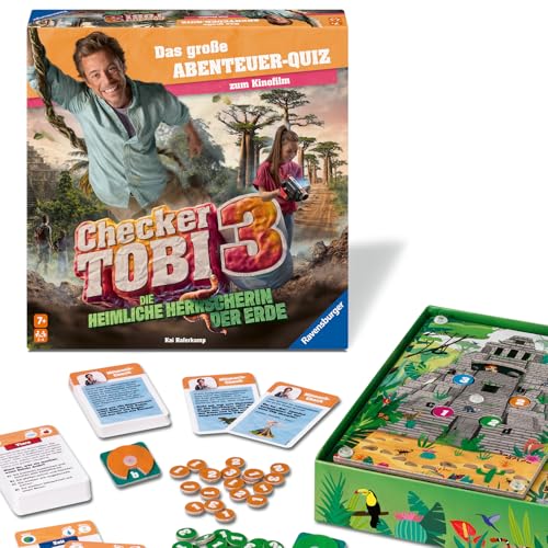 Ravensburger 24904 - Checker Tobi - Das große Abenteuerquiz - Quiz und Aktionsspiel für Kinder und Familien Spiel zum Film Kinderspiel ab 7 Jahre für 2 bis 4 Spieler