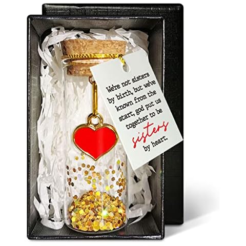 Sister Gifts from Sisters, Message in a Decorative Bottle, God Put Us Together to Be Sisters by Heart, Friendship Gifts for Women, Birthday Christmas Graduation Gifts for Sister Bestie Cover